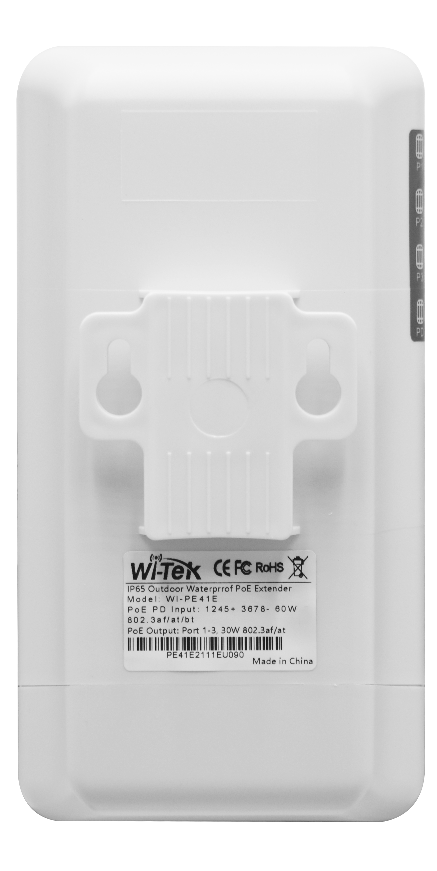 Wi-Tek 3FE PoE Output+1FE PoE Input Outdoor 100Mbps PoE Extender.