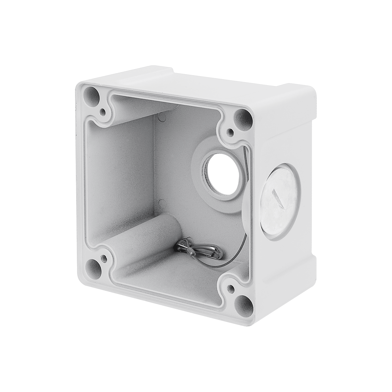 Conduit box for high end Bullet cameras - Supported Models IB836BA-EHF3/EHT/HF3/HT, IB8382-EF3/ET/F3/T, IB9371-(E)HT, IB9381-(E)HT, IB9365-(E)HT, IB9367-(E)H(T), IB8377-(E)HT, IB9391-EHT.