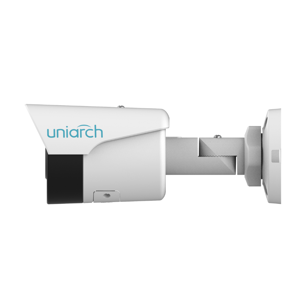 Uniarch 6MP Starlight Fixed Bullet Network Camera, Min. illumination 0.003lux, Intrusion Detection (Based on Human), powered by StarLight technology, 2.8mm fixed lens, 50M IR, 120dB WDR, support 256 GB Micro SD card, Built-in-Mic, IP67.
