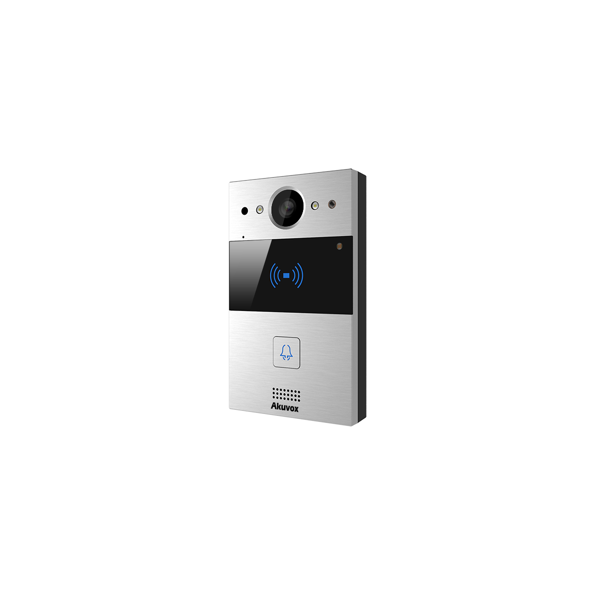SIP video door phone, specially designed for narrow space, almost the size of an iPhone XR, On-wall (Surface mount) bracket included.