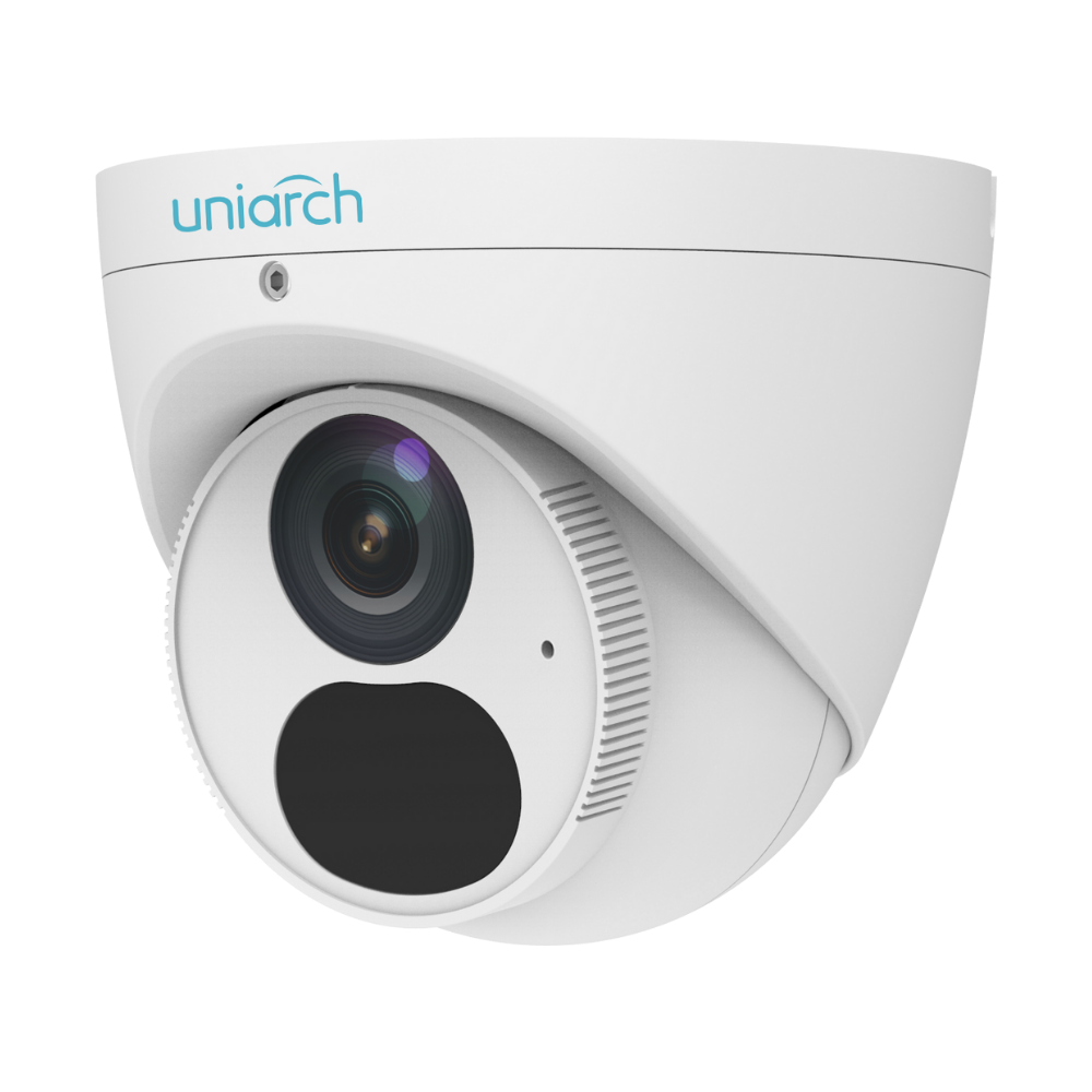 Uniarch 6MP Starlight Fixed Turret Network Camera, Min. illumination 0.003lux, Intrusion Detection (Based on Human), powered by StarLight technology, 2.8mm fixed lens, 30M IR, 120dB WDR, support 256 GB Micro SD card, Built-in-Mic, IP67.