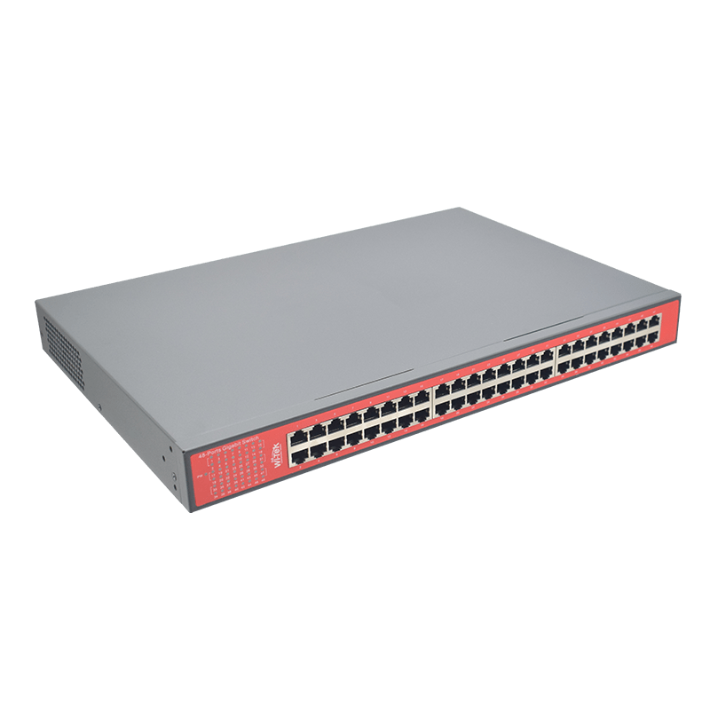 Wi-Tek 48GE Full Giga 802.3af/at PoE Switch with 48Port PoE.
