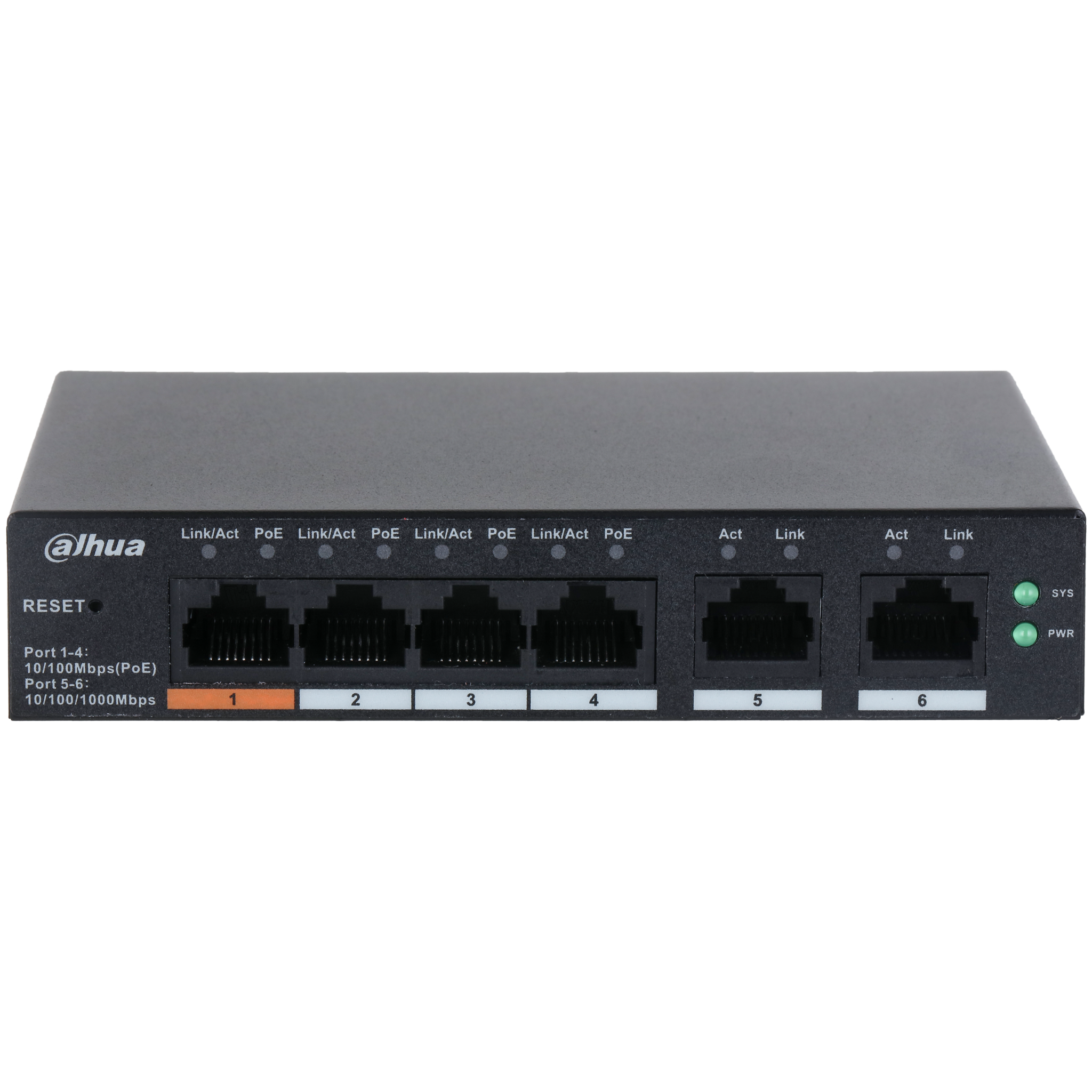 6-Port Cloud Managed Desktop Switch with 4-Port PoE.