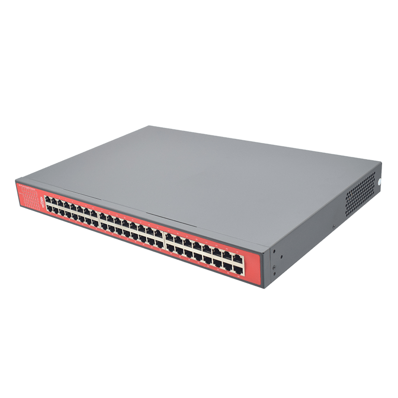 Wi-Tek 48GE Full Giga 802.3af/at PoE Switch with 48Port PoE.