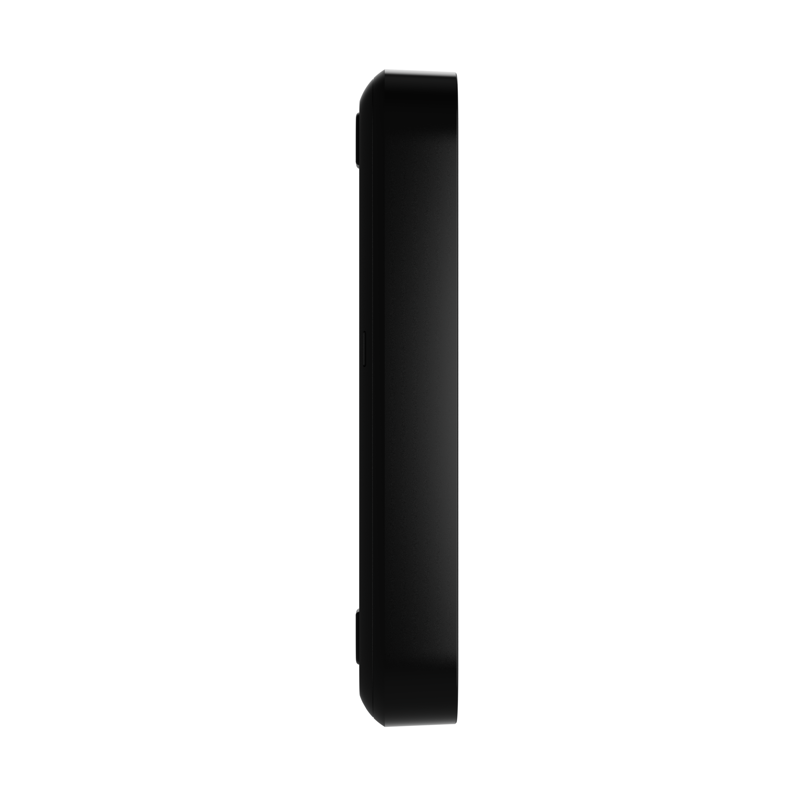 Black wireless keypad with touch screen to control an Ajax system.