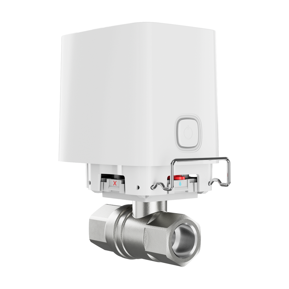 WaterStop Wireless remotely controlled water shutoff valve (ISO 5211 standard) 3/4'' (DN20) White.