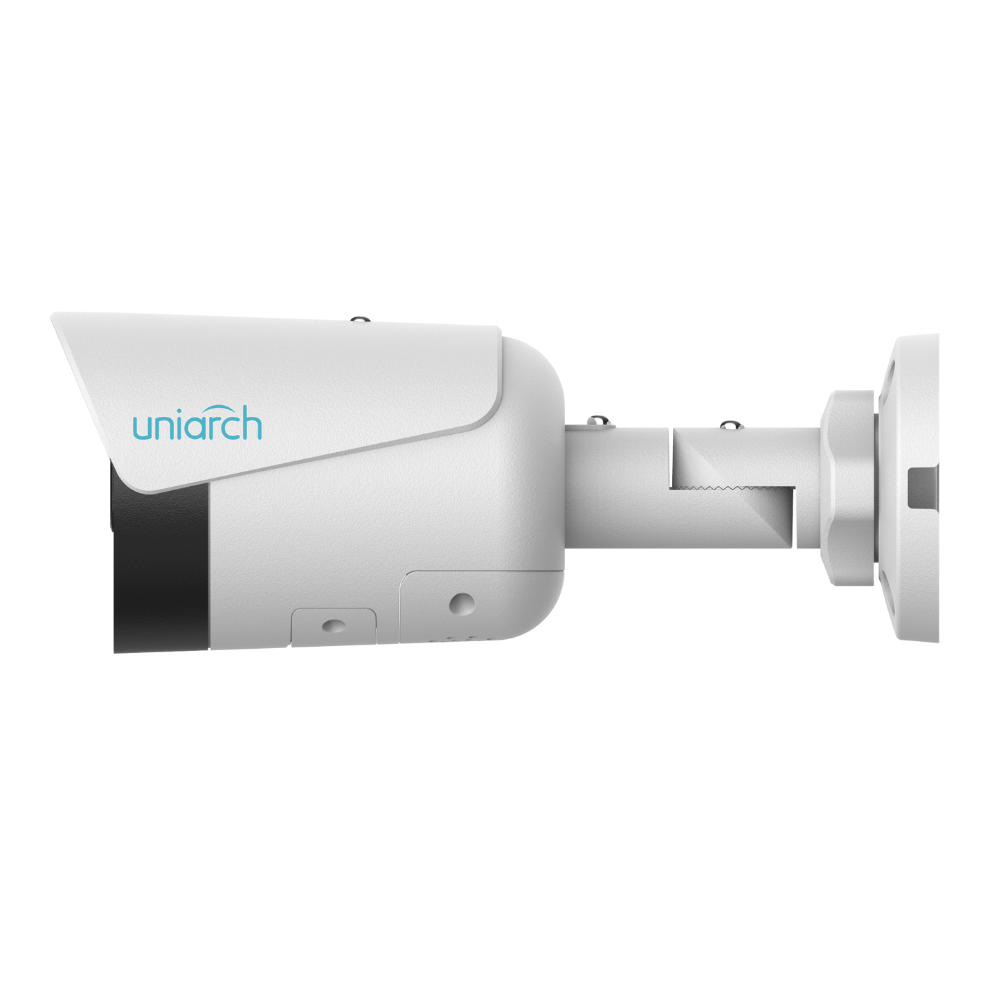Uniarch AiOC (All-in-One-Camera) 8MP Bullet, Min. illumination 0.01lux, Smart intrusion prevention, powered by ColorHunter technology, 2.8mm fixed lens, 30M IR, 120dB WDR,  support 256 GB Micro SD card, Built-in-Mic& Speaker,  IP67.
