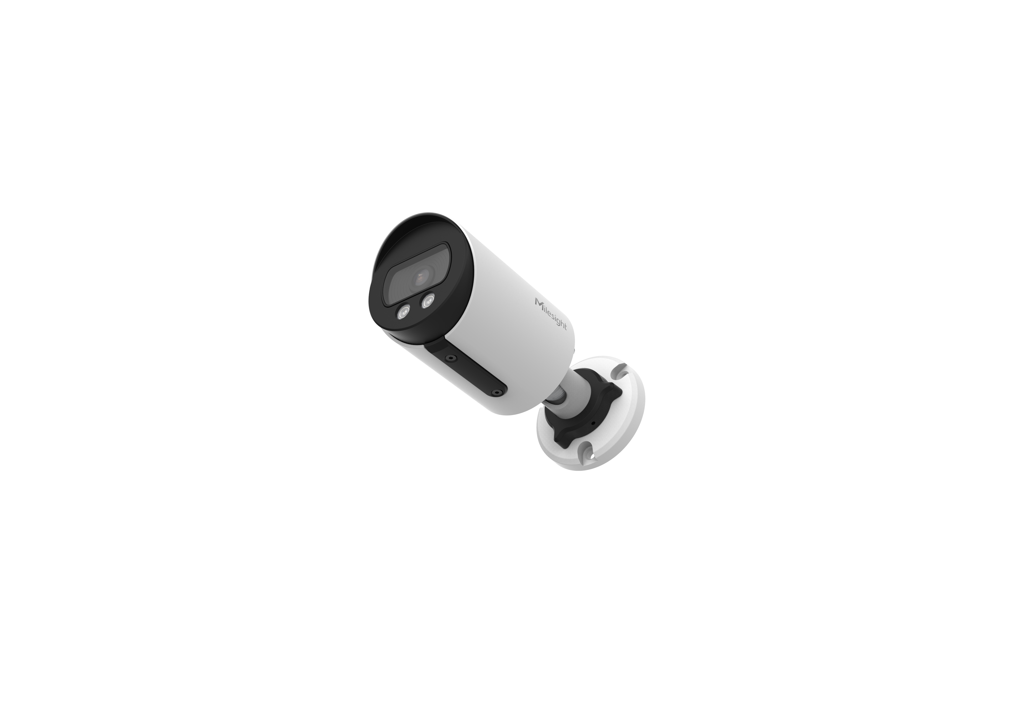 Milesight AI Color+ Vandal-proof Mini Bullet Network Camera in WHITE: Fixed  Lens 2.8mm, 8MP(4K)