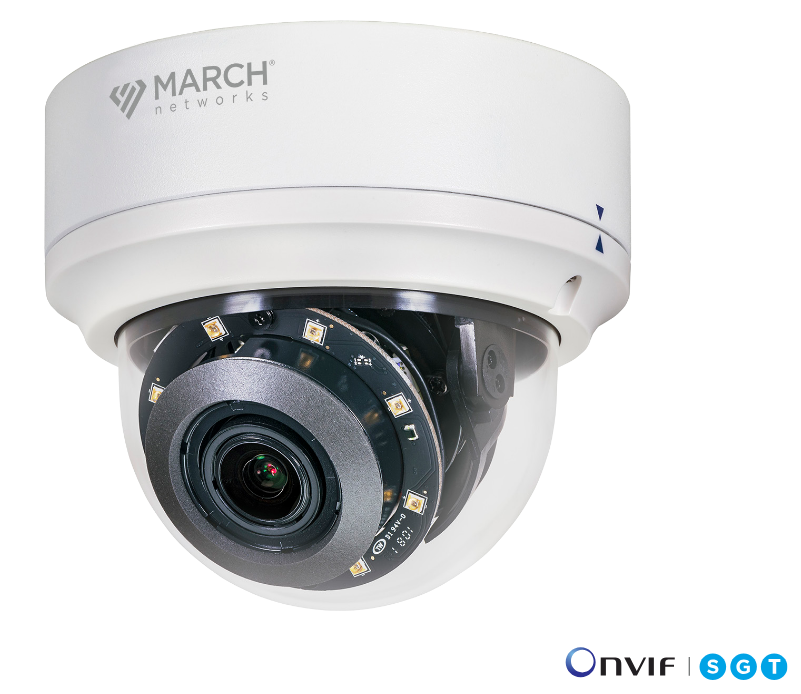 VA2 Outdoor IR Dome - 2.7-12mm Motorized Lens, 2MP HDR, 3-Axis Gimbal, POE, H.265, IK11, IP66, Alarm I/O, Audio I/O