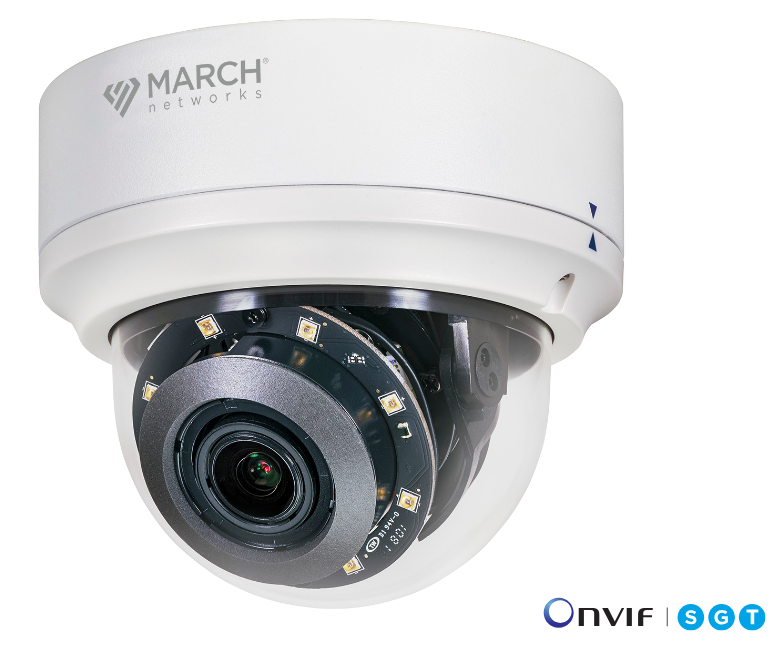 VA4 Outdoor IR Dome - 2.7-12mm Motorized Lens, 4MP HDR, 3-Axis Gimbal, POE, H.264/265, IK11, IP66, Alarm I/O, Audio I/O
