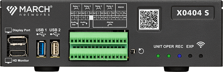 X0404 S - 4 analog channel, 4 POE ports, 30 FPS per analog channel, re ...