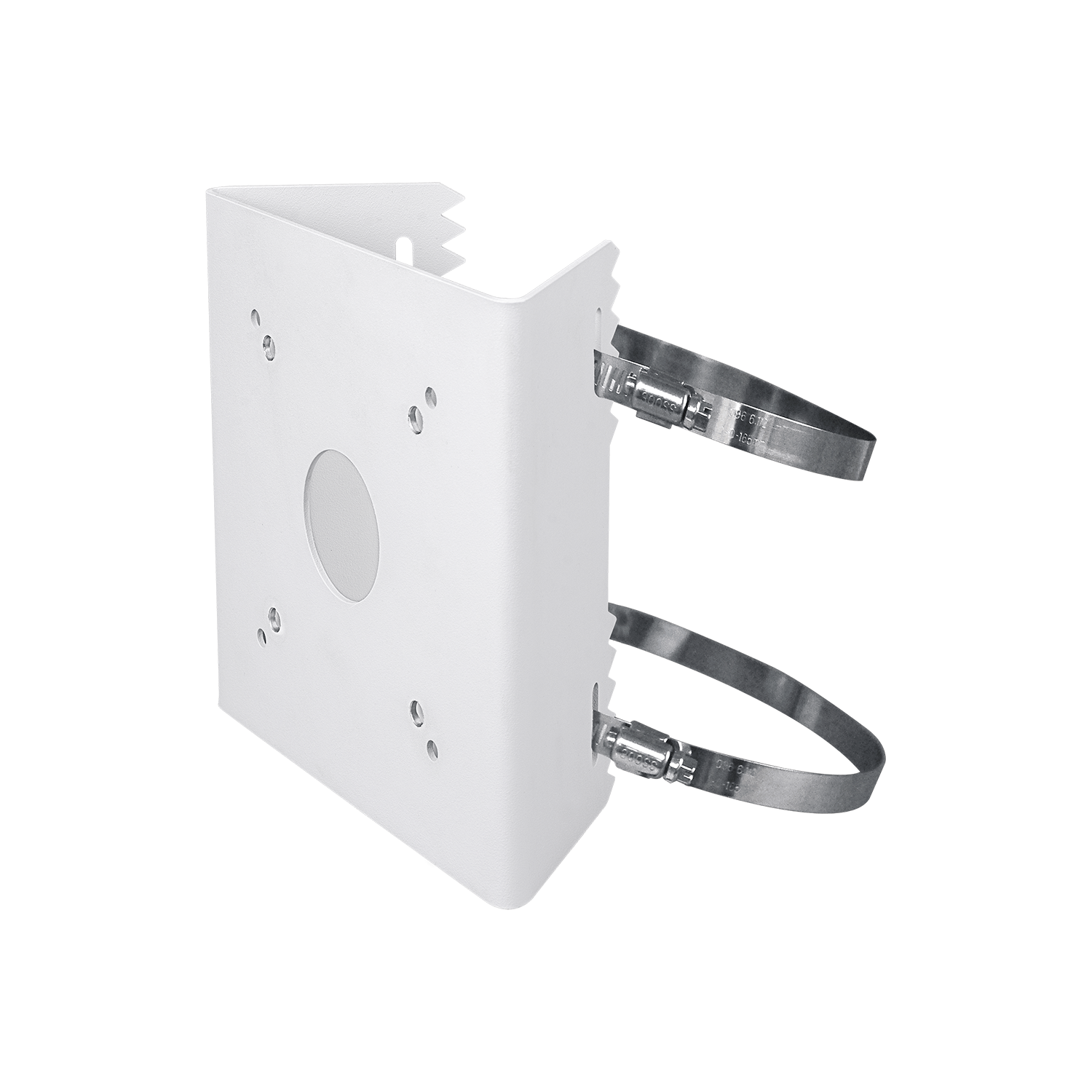 Pole mount bracket for IB9371-EHT, IB9371-HT, IB9381-EHT, IB9381-HT, MS8391-EV, IB9365-(E)HT, IB9367-(E)H(T), IB8377-(E)HT, IB9387-(E)H(T), IB9391-EHT, MS8391-EV, MS9390-HV, IB8367A, IB8369A, IB8377-H, IB8379-H, IB9389-(E)H(M)(T), TB9330-E, TB9331-E.