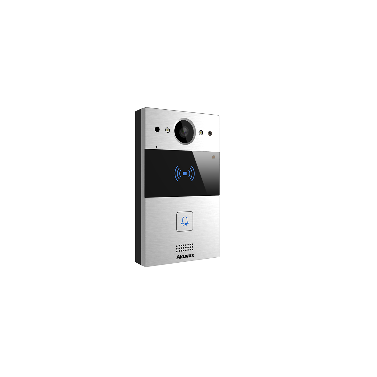 SIP video door phone, specially designed for narrow space, almost the size of an iPhone XR, On-wall (Surface mount) bracket included.