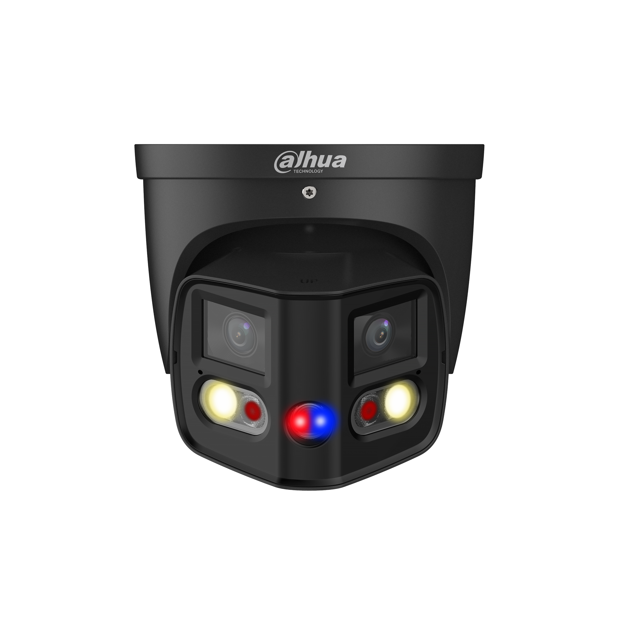 2x4MP TiOC Duo Splicing Fixed-focal Eyeball WizSense Network Camera, Black.