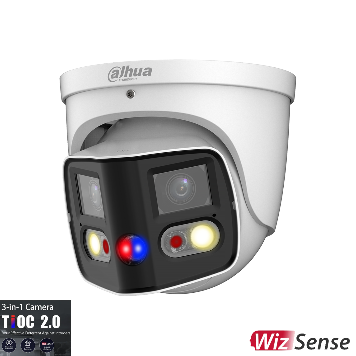 2x4MP TiOC Duo Splicing Fixed-focal Eyeball WizSense Network Camera.