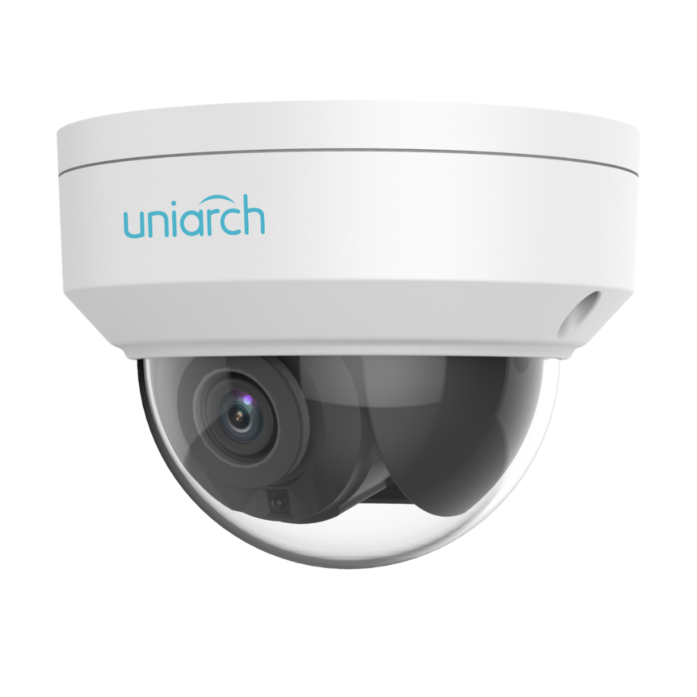 Uniarch 8MP Starlight Vandal Dome Network Camera, Min. illumination 0.005lux, Intrusion Detection (Based on Human), powered by StarLight technology, 2.8mm fixed lens, 30M IR, 120dB WDR, support 256 GB Micro SD card, Built-in-Mic, IP67&IK10.