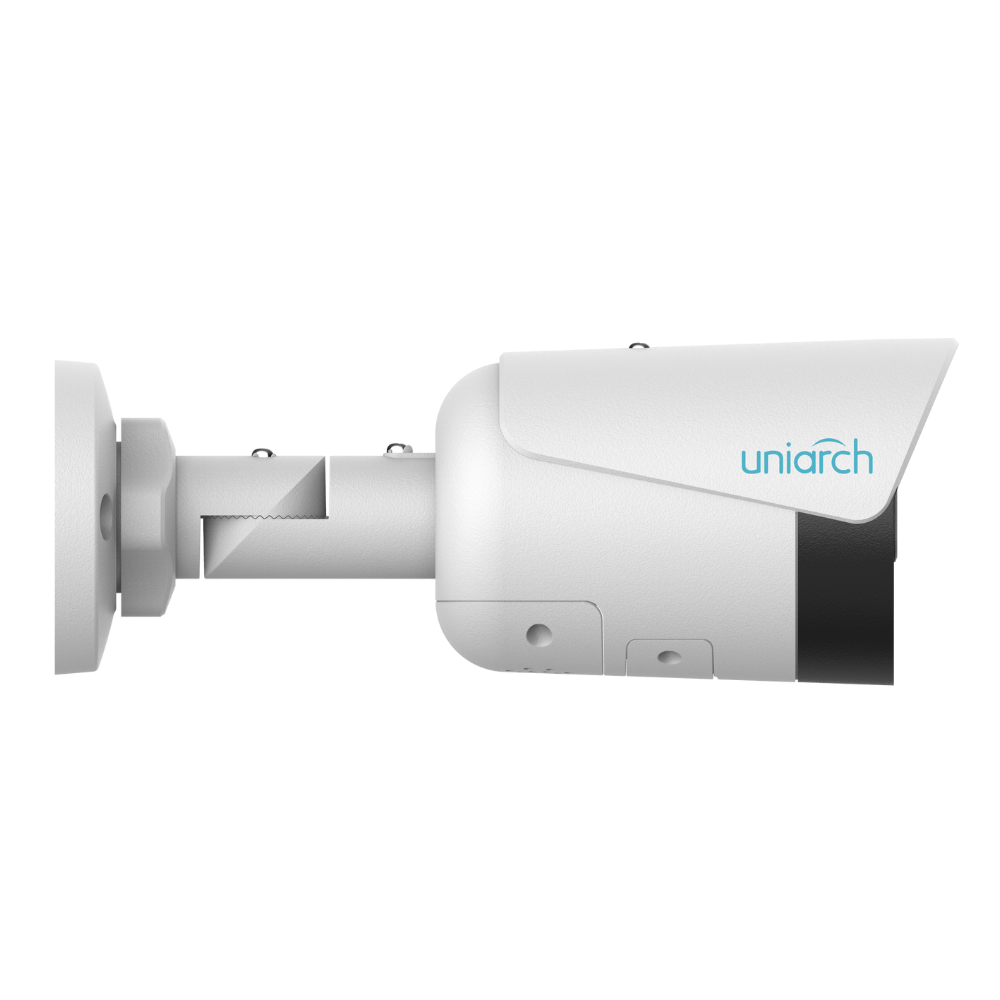 Uniarch AiOC (All-in-One-Camera) 8MP Bullet, Min. illumination 0.01lux, Smart intrusion prevention, powered by ColorHunter technology, 2.8mm fixed lens, 30M IR, 120dB WDR,  support 256 GB Micro SD card, Built-in-Mic& Speaker,  IP67.