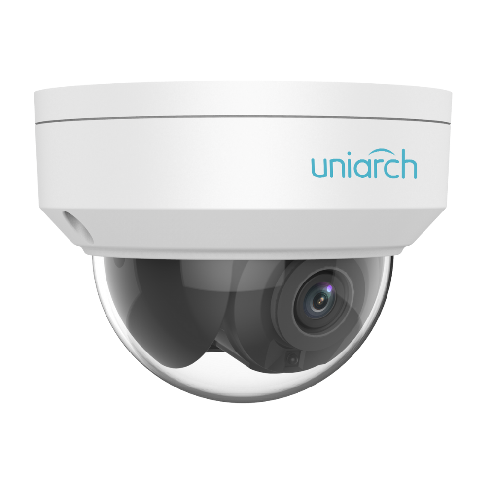 Uniarch 8MP Starlight Vandal Dome Network Camera, Min. illumination 0.005lux, Intrusion Detection (Based on Human), powered by StarLight technology, 2.8mm fixed lens, 30M IR, 120dB WDR, support 256 GB Micro SD card, Built-in-Mic, IP67&IK10.