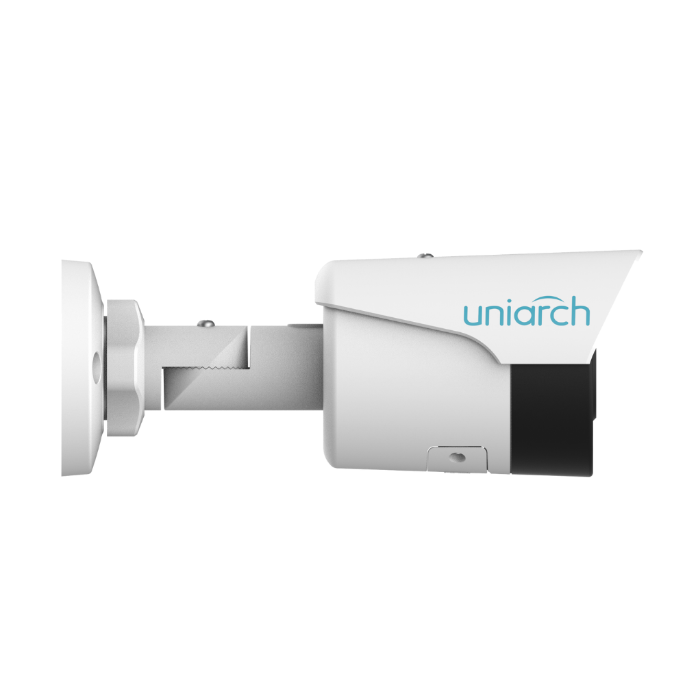 Uniarch 6MP Starlight Fixed Bullet Network Camera, Min. illumination 0.003lux, Intrusion Detection (Based on Human), powered by StarLight technology, 2.8mm fixed lens, 50M IR, 120dB WDR, support 256 GB Micro SD card, Built-in-Mic, IP67.