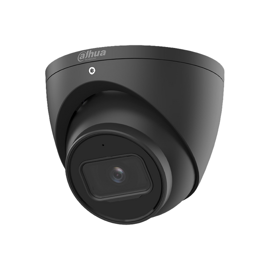 Dahua 8MP (4K) WizSense Fixed Starlight Turret, 2.8mm, Perimeter, SMD4.0, SD Card, WDR, IR50m, Built-in Mic, IP67, POE, black.
