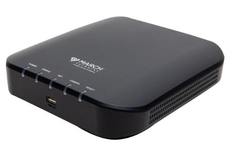 Edge 32 hardware decoder 1 HDMI out, supports March networks Cameras and RTSP streams.